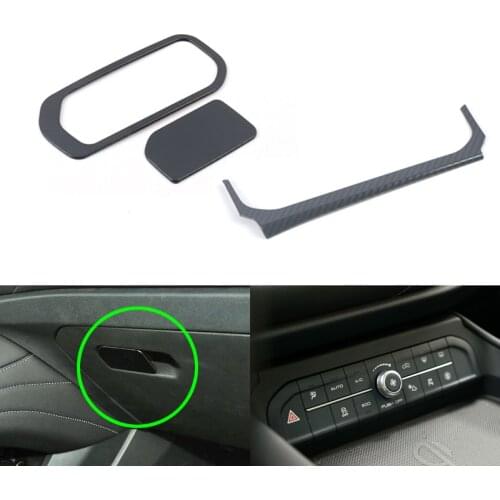 Carbon Look Chrome For Haval F7 F7X 2019 2020 Glove Box Handle Air conditioning panel Frame Cover Trim Sticker Stainless Steel