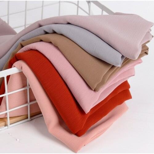 Spring 2021 ex-factory price Muslim monochrome pearl chiffon seersucker hijab Indian women daily Dutch sunscreen turban shawl