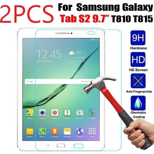 2PCS Tempered Glass For Samsung Galaxy Tab S2 9.7 inch T810 T813 T815 T819 Tablet Screen Protector 2.5D Premium Protective Cover