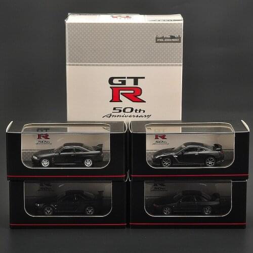 1:64 Skyline GTR R35 R34 R33 R32 4 Car Set Alloy Simulation Diorama Miniature Model Collection Toys For Children Free Shopping