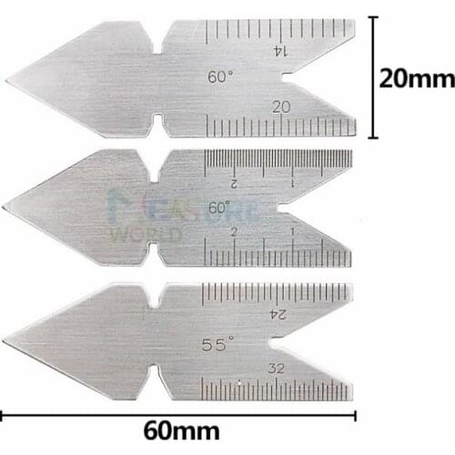 1pcs Center Gauge 55 & 60 Angle Degrees Template Inch Metric Screw Thread Pitch Gauge Measuring Lathe Tools
