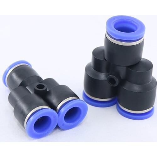 1PCS Pneumatic fitting connector tube Y type 3-way tee quick push in joint PY-6 PY-4 PY-8 PY-10 PY-12