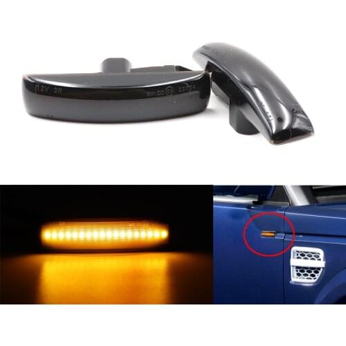 2Pcs Amber LED Side Marker Light For Land Rover Range Rover Sport Discovery LR3 LR4 Freelander LR2 Turn Signal Lamp