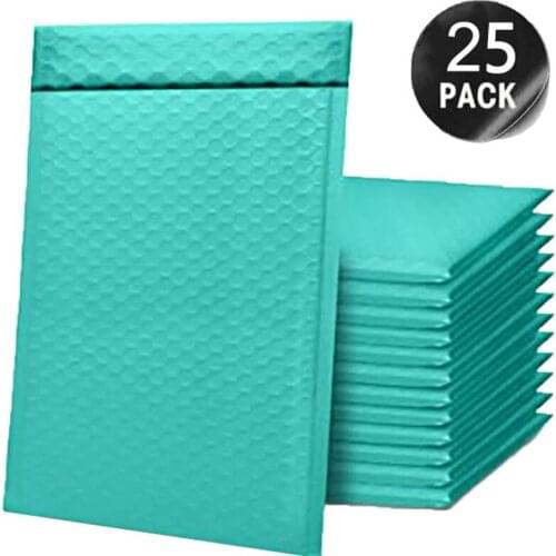 25 PCS Green Poly Bubble Mailers Bubble Poly Mailers Shipping Bag Packaging Bag Packaging For Small Business Bubble Envelopes