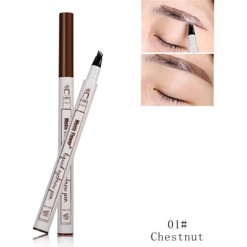 Eyebrow Eyebrow Pencil Eyebrow Pen Women Girl Waterproof Fork Tip Eyebrow Tattoo Pen Brow Pencil