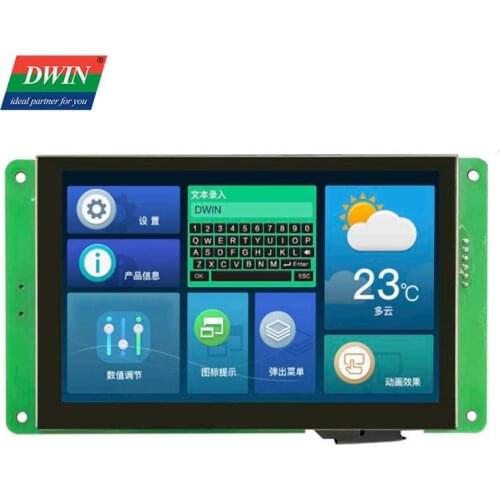 DWIN 5 Inch LCD Module 800*480 RS232/TTL HMI Consumer Touch Panel Screen Smart UART TFT Display DMG80480C050-04W
