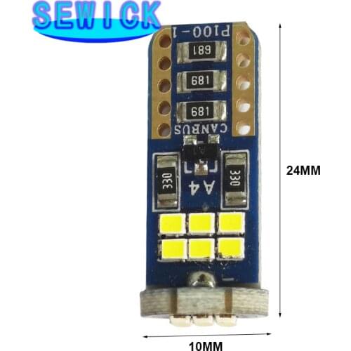 500pcs Canbus T10 Led W5W Led 18led 2016smd LED No Error 194 168 Interior Instrument Reading Light Bulb Plate Lamp 6000K