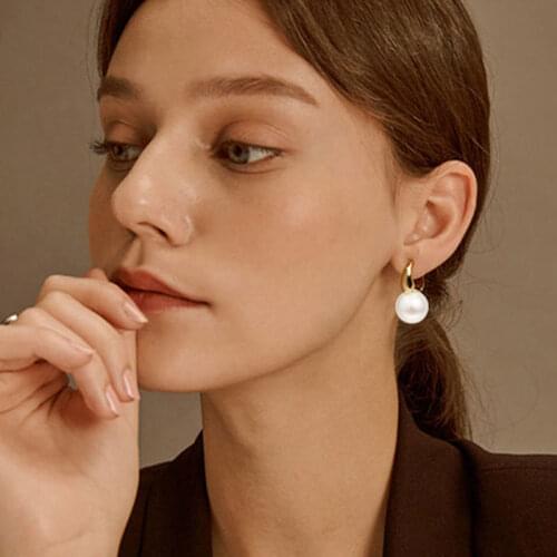 925 Sterling Silver Real Freshwater Pearl Drop Earring Women Aro Mujer Oreja Silver 925 Pearl Jewelry Gemstone Earring Orecchini