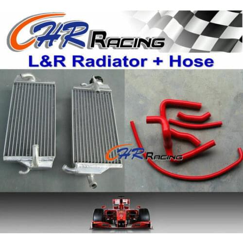 FOR Honda CR250 CR 250 R 2000 2001 aluminum radiator + red silicone Y hose