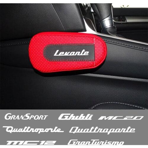 Car soft leather leg pads knee pads seat support Accessories For Maserati Quattroporte Ghibli GranTurismo Gran Cabrio Levante