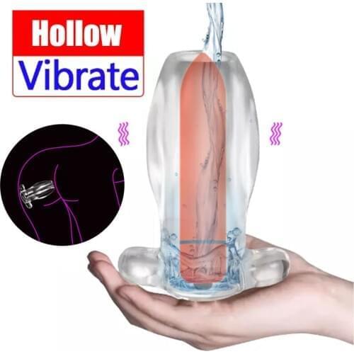 Enema Hollow Anal Plug Dildo Vibrator Butt Plug Anal Dilator Soft Speculum Masturbation Couple Flirting BDSM Toys Sex Products