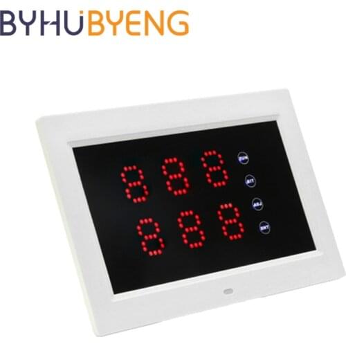 BYHUBYENG Wireless LED Display Receiver Calling Bell System Host Pager Customer Service Cafe Restaurant Hospitalar Equipamento
