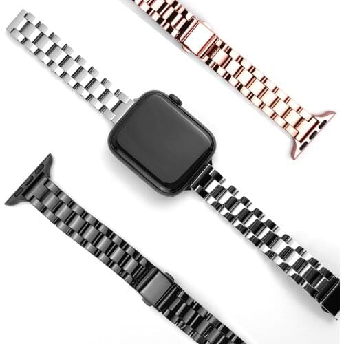 Bracelet for apple watch 6 se strap 40mm 44mm slim Stainless Steel band for iwatch series 5 4 3 38mm 42mm women Girls Wristband