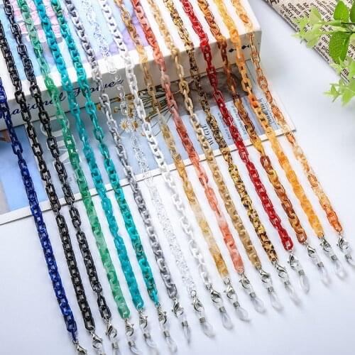 Thin Acrylic Link Eyeglass Chain for Women Sunglasses Chains Lanyard Straps Cords Chic Eyeglasses Neck Holder Rope Jewelry