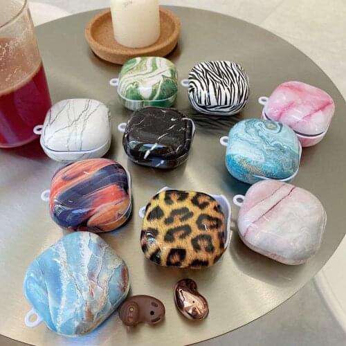 For Samsung Galaxy Buds live Agate Marble Earphone Case Wireless Bluetooth Headset Protective Hard PC Cover For Galaxy Buds live