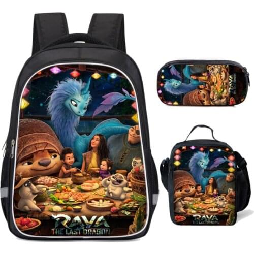 Raya and The Last Dragon Children Backpack Knapsack Boys Girls Primary Schoolbag Students Cartoon Disney School Bags