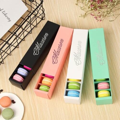 Macaron Packing Box Beautifully Packaged Wedding Party Cake Storage Biscuit Paper Box Cake Decoration Baking Accessories