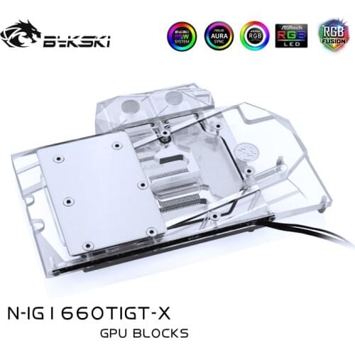 Bykski gpu cooler for Colorful Geforce RTX 2060 GT V2 / 1660 Ti Gaming GT 6G gpu block N-IG1660TIGT-X