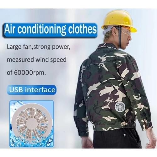 Summer Sport Fan Air Condition Cool Man Woman Travel Ultralight Brand Outdoor Vest Clothes Jacket Sun Windbreaker Fishing Worker