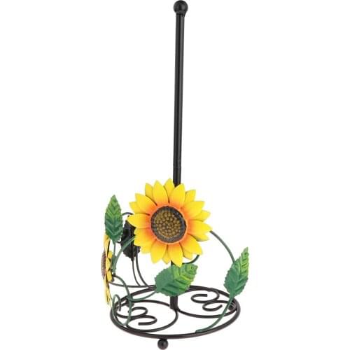 Metal Paper Towel Stand Punch-free Free Standing Move Freely Pedestal Countertop