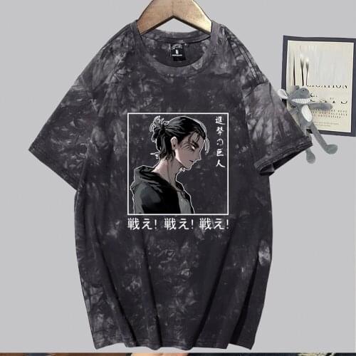 Men Manga Anime Attack on Titan Eren Jaeger T-shirt 90s Unisex Fitted Soft Tee Shirt Clothes