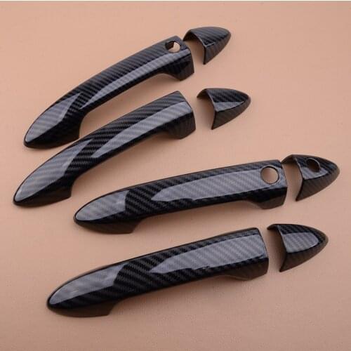 Exterior Carbon Fiber Style Door Handle Covers Trims Moulding Fit For Honda Accord 2013 2014 2015 2016 2017 Car Styling