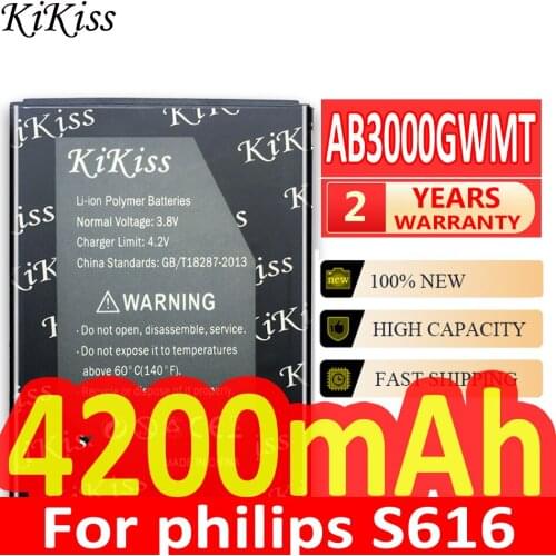 2019 NEW 4200mAh AB3000GWMT Battery For Philips S616 Cell Phone Battery