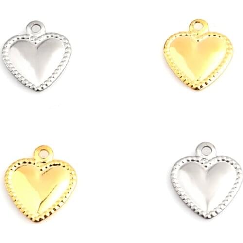 20pcs/lot 10*8mm Heart Charms Pendant For Making DIY Jewelry Necklace Earring Handmade Jewelry Accessories ZU2