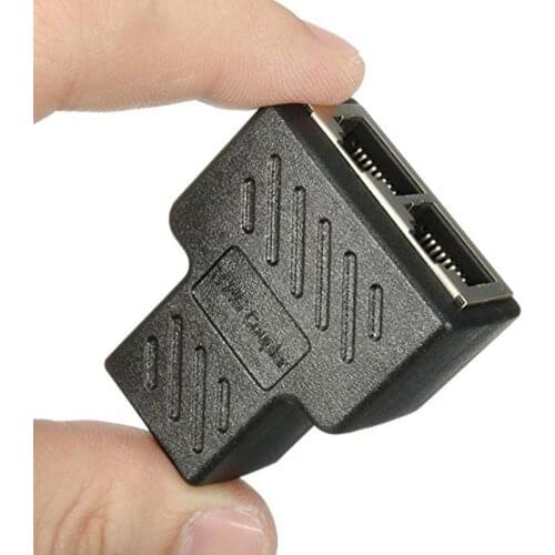 RJ45 Splitter Adapter 1 To 2 Dual Female Port CAT 5/CAT 6 LAN Ethernet Socket Splitter Connector Adapter