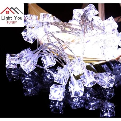4.2 m 40 LED battery box ice cube string Christmas ice cube string garden decoration string