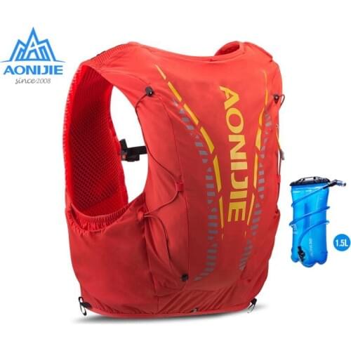Aonijie 12L Hydration Vest Backpack Trail Running Bag Outdoor Portable Packs Ultralight For Hiking Marathon With Water Bladder