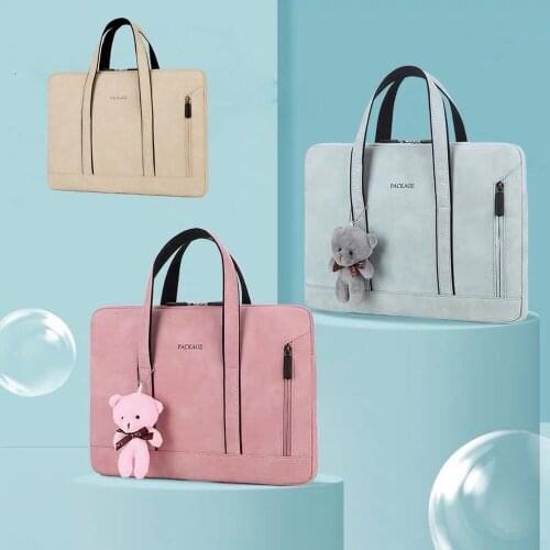 Laptop Bag Liner Bag Briefcase PU Briefcase, Lightweight , Air Cushion Frame, Waterproof, for Men and Women