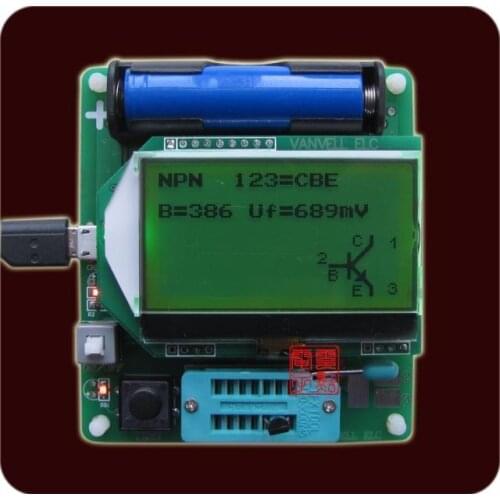 MG328 Tester Transistor LCR ESR meter Big Screen 12864 LCD inductor capacitor Tester Diode Triode MOS/PNP/NPN