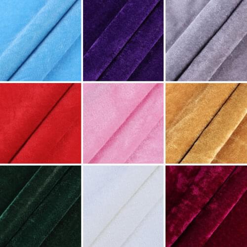 Thin Gray Velvet Fabric by the Meter for Clothing, Curtain Fabric, Red, Black, White, Blue, Wine Red, Pink, Purple and Yellow