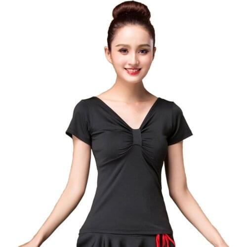 New Black Latin Dance Sling Top For Women Short Sleeve Dancing Shirts Sexy Vogue Ballroom Costume Performance Dancing Wear M-6xl