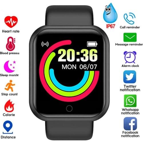 Y68s Smart Watch Men Women Digital Watches Bluetooth Fitness Tracker D20s Smartwatch Electronic Clock for Huawei relogio Xiaomi