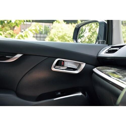 JY SUS304 Stainless Steel Interior Door Handle Bezel Garnish Trim Car Styling Cover Accessories For TOYOTA ALPHARD 30 2015-2018