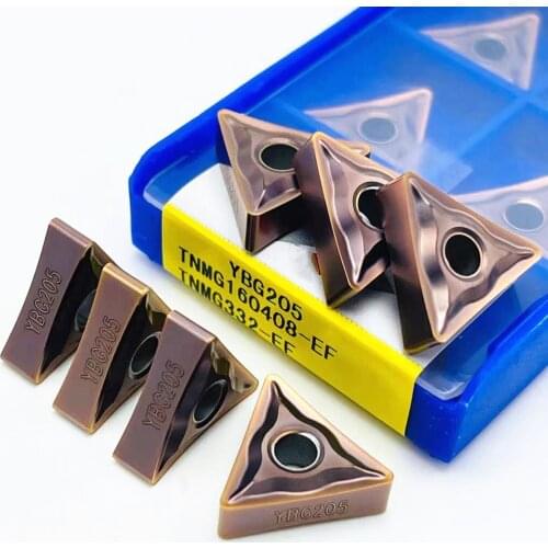 10pcs tools YBG205 TNMG160404 -EF TNMG 160404 EF cemented Carbide cutting tool inserts for stainless tnmg160408-ef