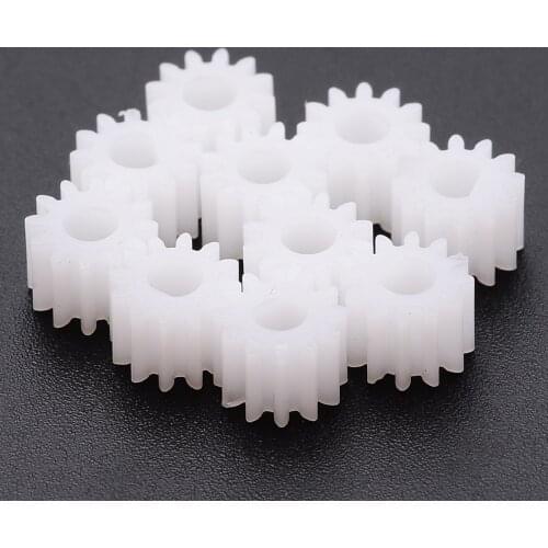 10pcs D Shape 12 Teeth 3mm Shaft Hole 1012DF Plastic Bevel Gear Toy Parts Accessories for N20 D-Axis Motor DIY