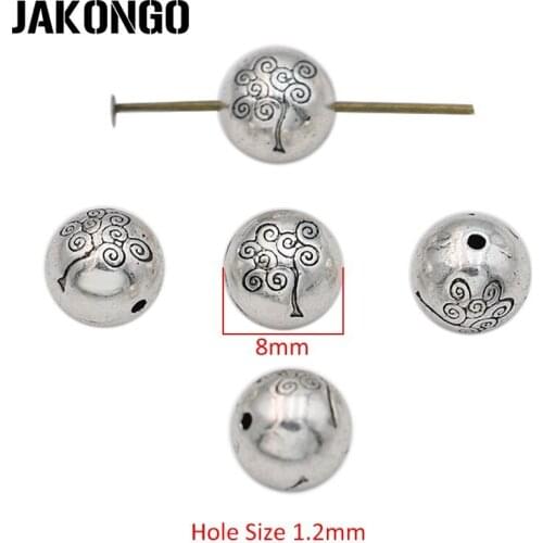 20PCS Antique Silver Plated Tree of life Spacer Beads for Jewelry Making Bracelet DIY Handmade Craft