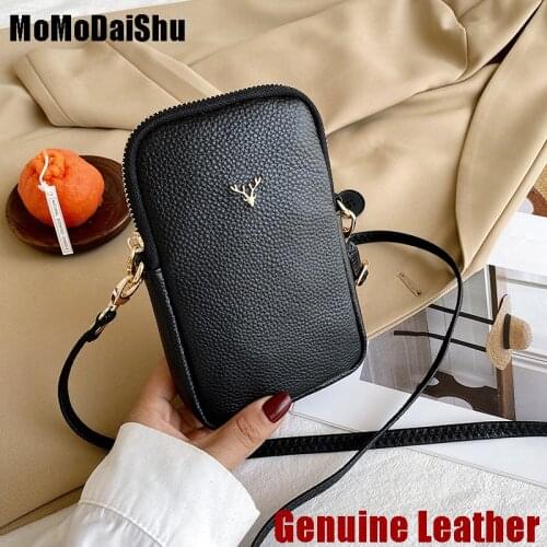 2021 Hot Sell Mobile Phone Bags Crossbody Bags Women Mini Genuine Leather Shoulder Messenger Bag For Girls Gift Purse