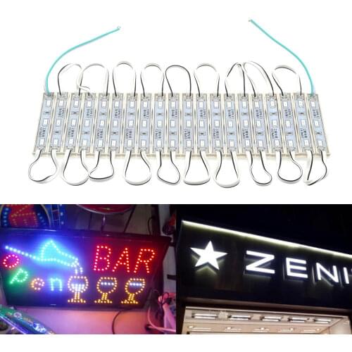 20X 5730 5630 Modules DC 12V 3Leds Waterproof Outdoor light IP65 White Red Blue Green Sign Led Back lights For Channel Letters