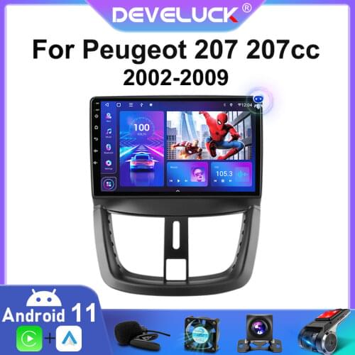 2Din Android 10 Car Radio Multimedia Video Player For PEUGEOT 207 CC 207CC 2006-2015 2 din stereo screen GPS Navigation carplay
