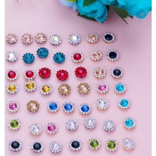 Hot Sale 25-50pcs/lot 28 Colors Transparent Rhinestone Chain For DIY Home Craft Sewing Clothes Accessories