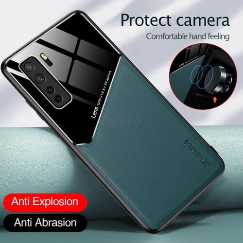 Leather magnetic car texture case for huawei P40 lite 5G bumper Holder cover for huawei P40 pro lit P40lite P 40 lite pro cases
