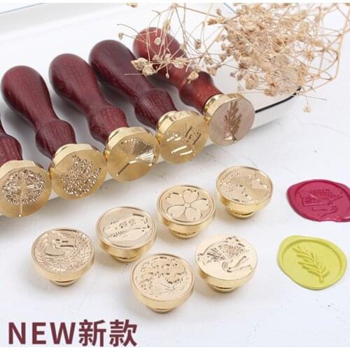 Candle molds for candle making Fire lacquer sealing wax production accessories envelope fire lacquer seal copper head and handle
