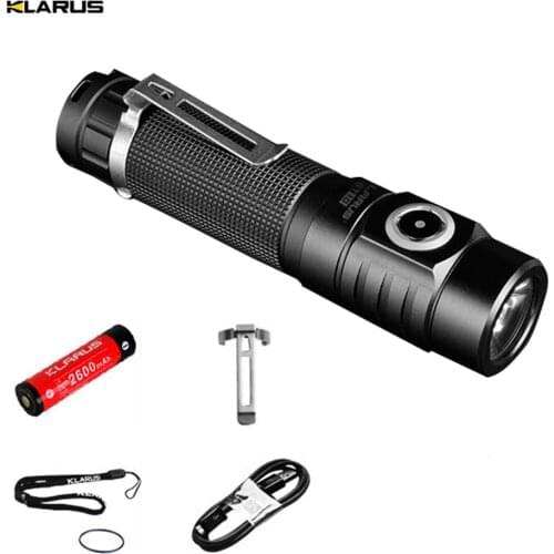 KLARUS ST10 Rechargeable LED Flashlight Cree XM-L2 U2 1100LM Outdoor Lighting with18650 Battery for Camping,Self Defense