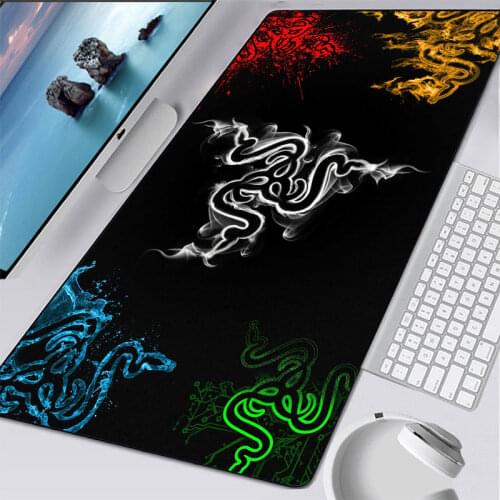 Razer Mouse Pad Anime Gaming Accessories Large Mousepad Gamer PC Computer Keyboard Desk Mat non-skid keyboard mouse pad carpet