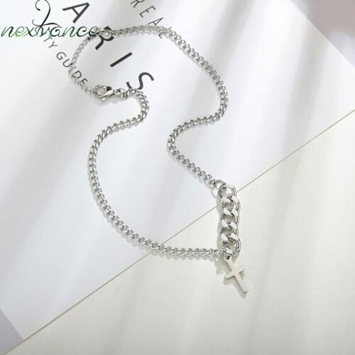 Nextvance Cross Round Necklace Top Quality Stainless Steel Christian Fashion Pendant for Women Girl Anniversary Festival Gift