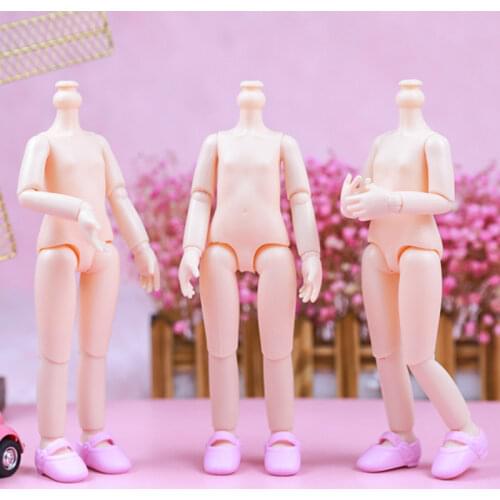 24cm Height 1/6 Bjd Doll Body 13 Joints Movable White Skin Body Fashion Doll Accessories Girl Play House Diy Toys Gift No Shoes